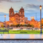 Cusco Plaza De Armas Cathedral Sunset
