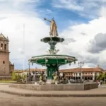 Cusco Plaza De Armas Fountain Daytime 2