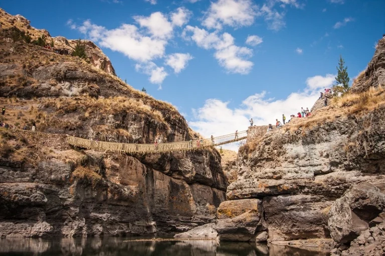 Qeswachaka Inca Rope Bridge Canyon