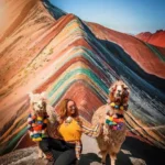 Rainbow Mountain Llamas Tourist Photo