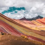 Rainbow Mountain Snow Alpacas Woman