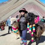 Rainbow Mountain Tourist With Llamas